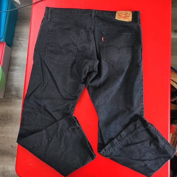 Levi's 514 straight fit jeans black men's size 36x30 - Picture 3 of 9